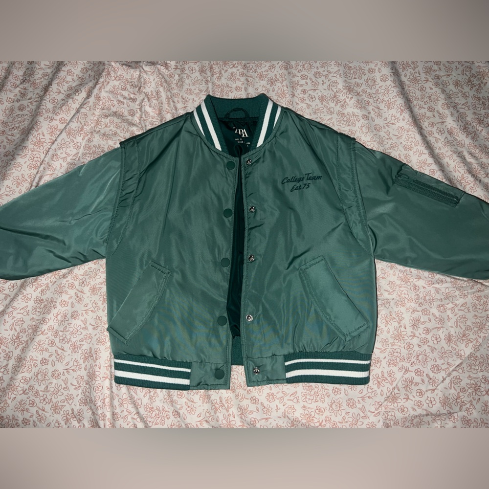 Zara Teal Bomber Jacket